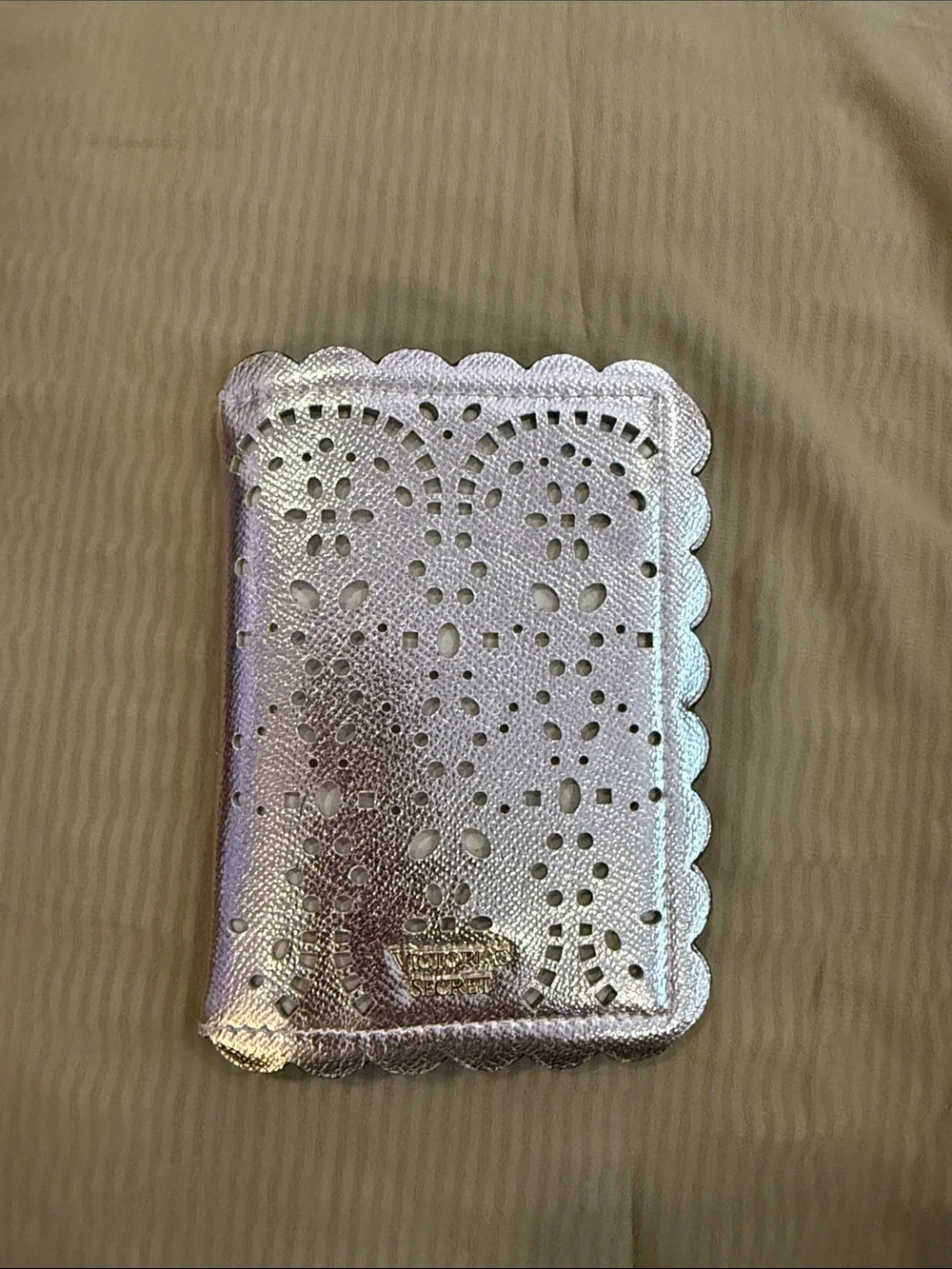 Victoria's Secret Iridescent Scalloped Cutout Passport holder/wallet - Picture 2 of 4
